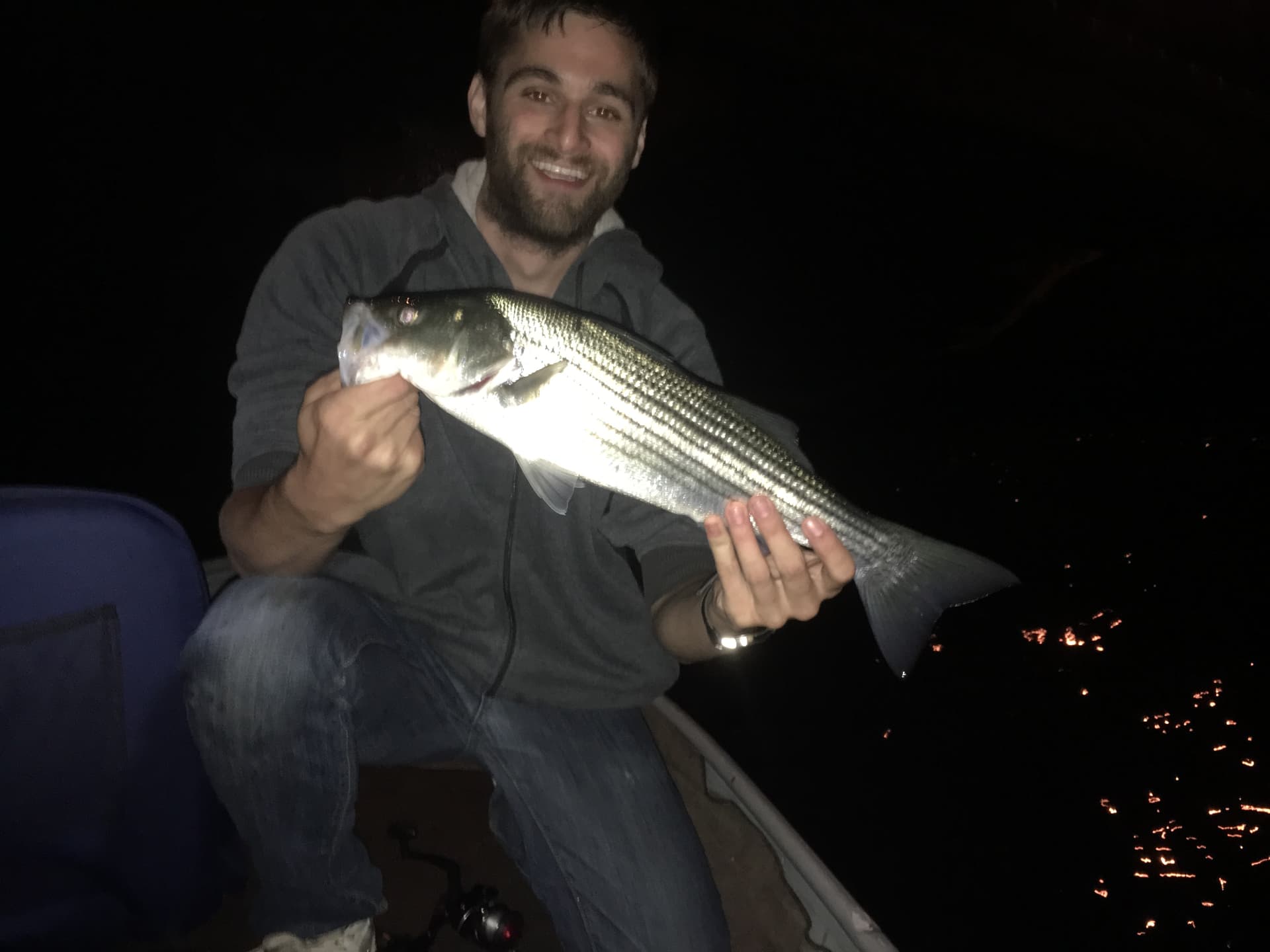 Striped bass fishing