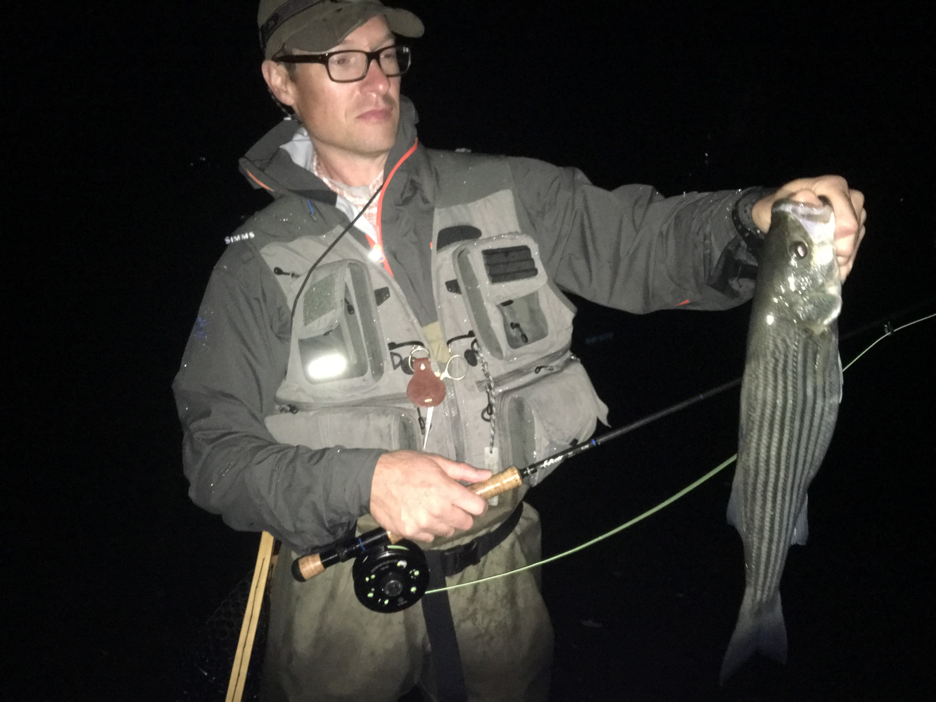 Striped bass fishing