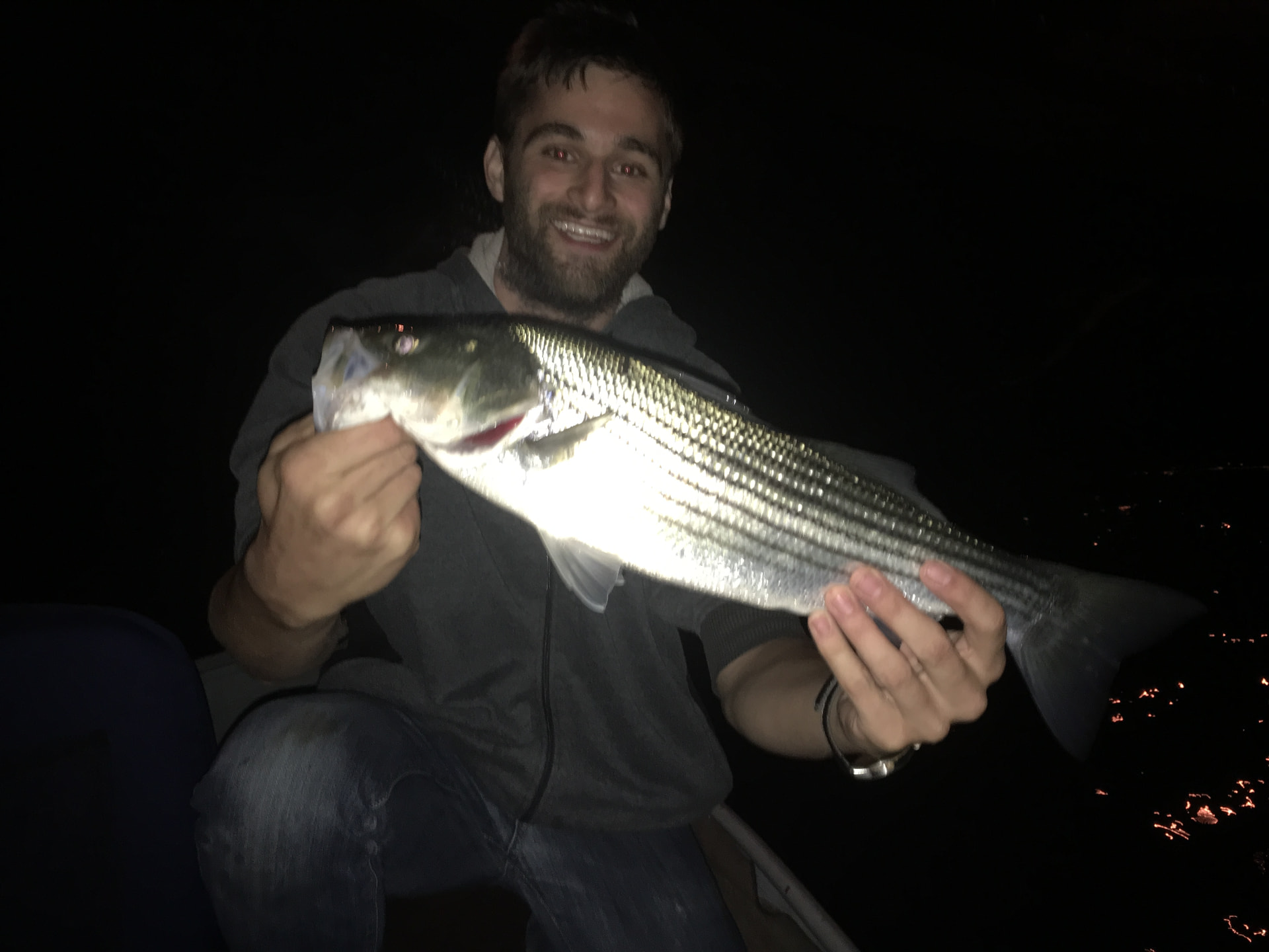 Striped bass fishing