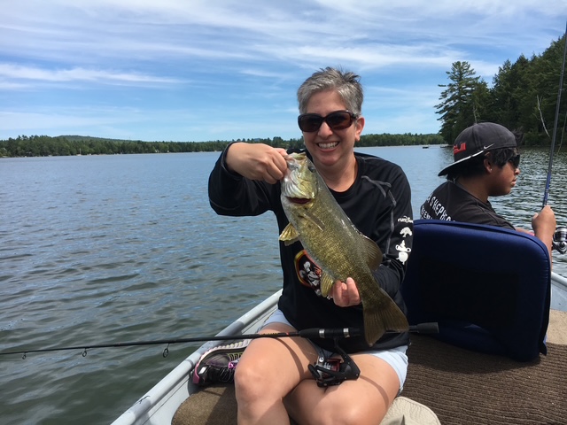 Smallmouth bass and family fishing on Maine waters